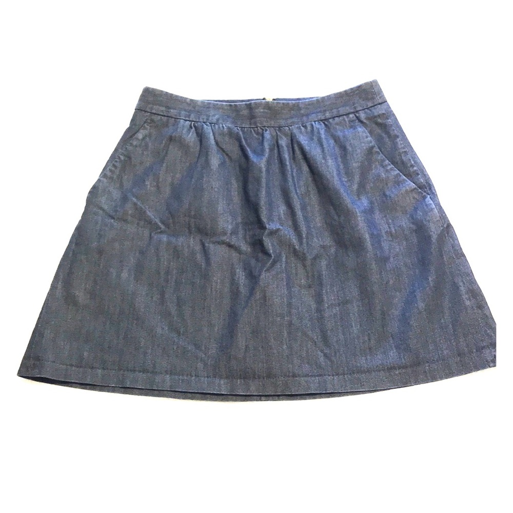 LIKE NEW DARK CHAMBRAY MINI SKIRT